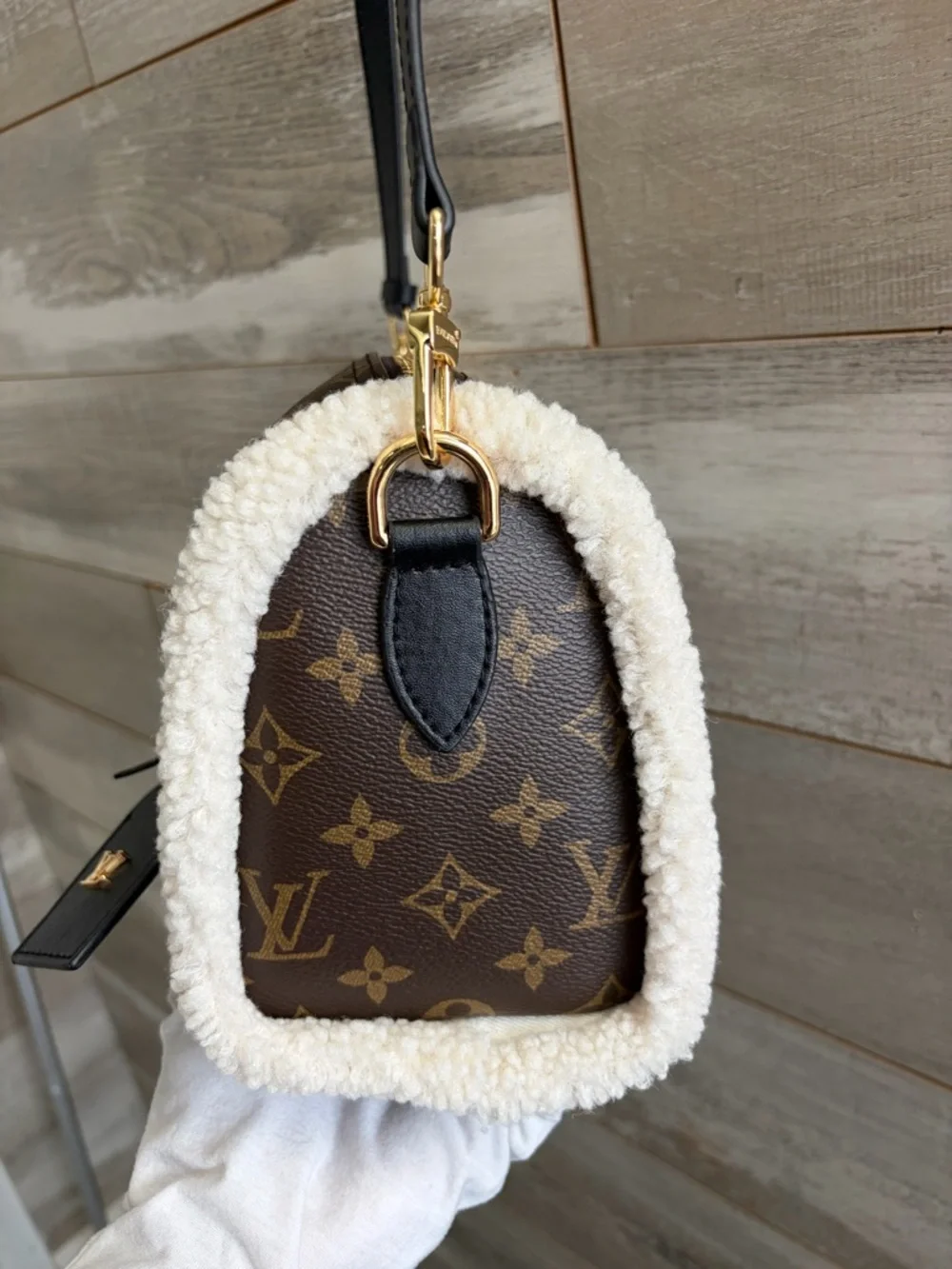 Louis Vuitton Teddy Mitt Monogram Shearling Bag - Picture 4 of 10